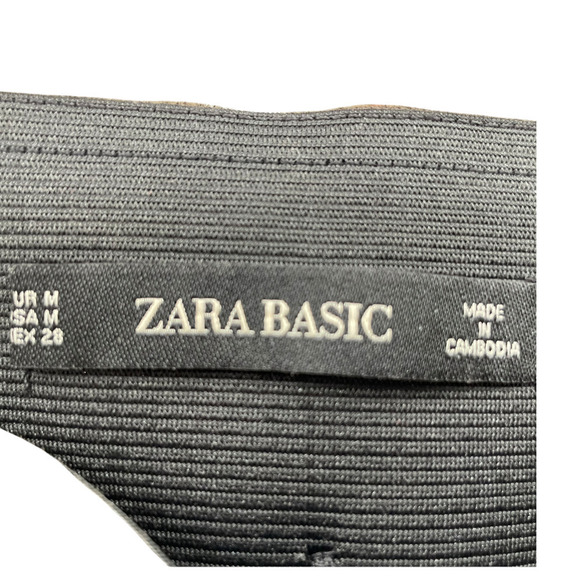 𝅺NWT ZARA Basic Faux Suede Ankle SIDE ZIP Leggings Pants. - Picture 8 of 8